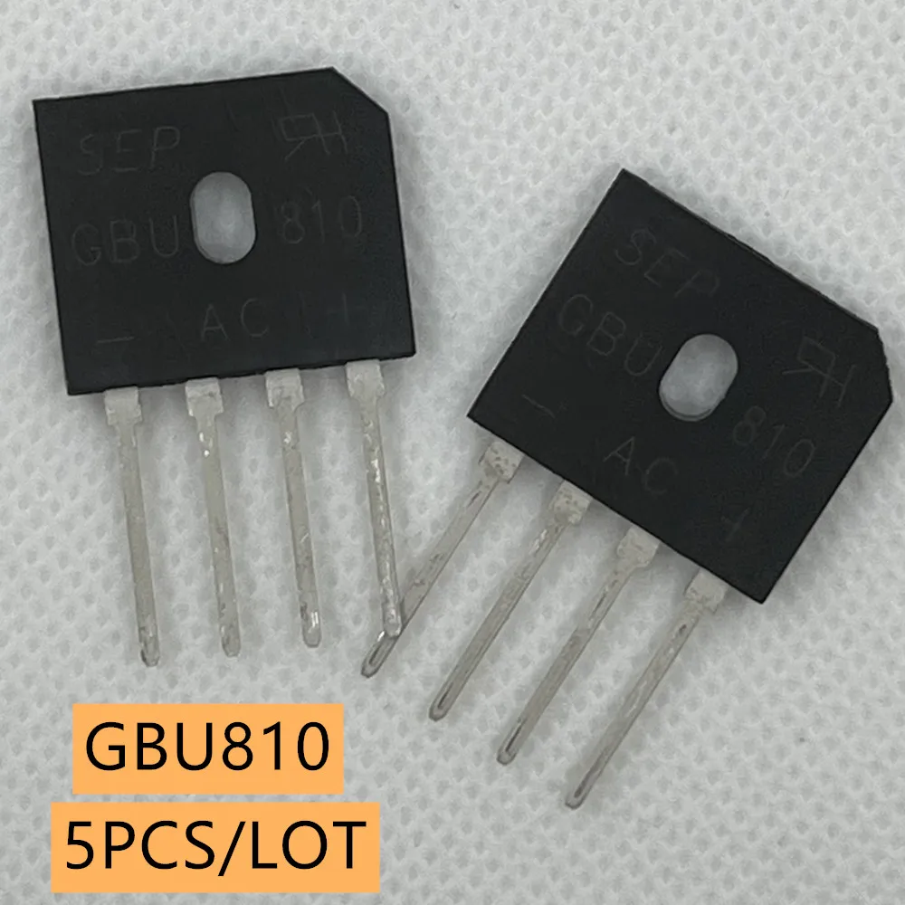 GBU810 BRIDGE RECTIFIER, SINGLE PHASE 8A 1KV Original goods 5pcs/lot