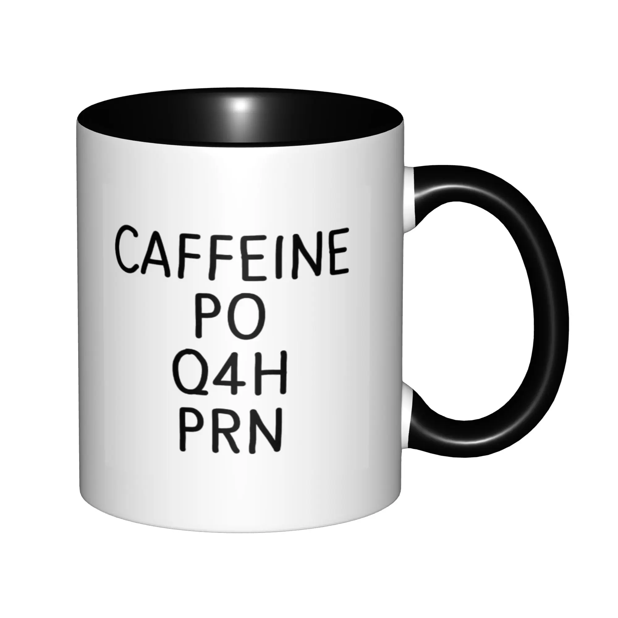 

Caffeine PO Q4H PRN Medical Doctor Nurse Mugs For Birthday Coffee Mugs Ceramic Tea Cups 11oz
