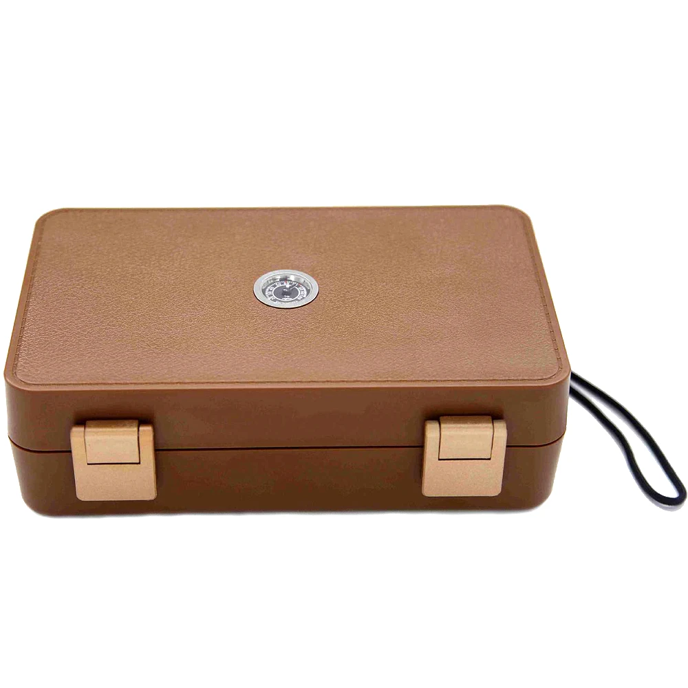 DEJAYA ABS Cigar Humidor Box Two Layers With Hygrometer Cigarettes Case Cigarro Storage Waterproof Pressure-resistant Travel