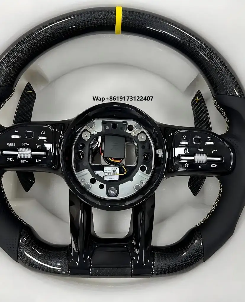 Upgrade Carbon Fiber Car B Style Steering Wheel With Button for G-Class G Wagon W464 G63 G500 G550 2019-2024
