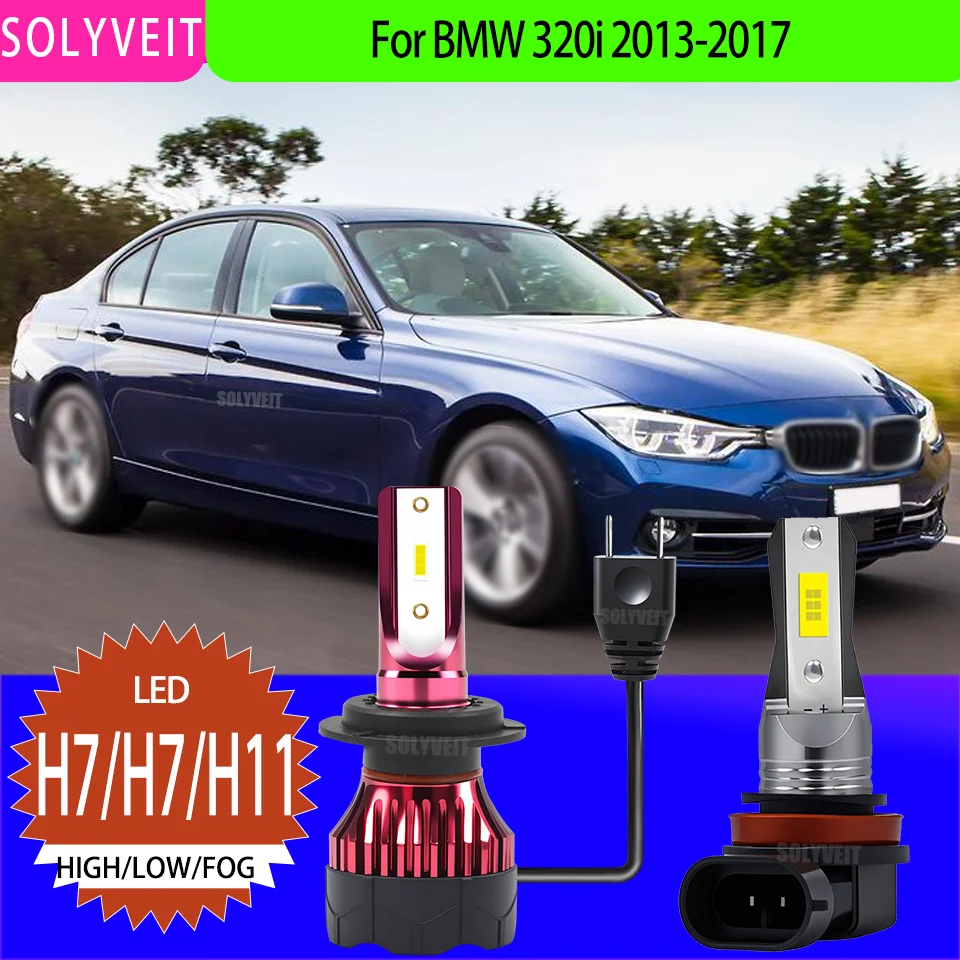 

LED Headlight Foglight Combo Hi/Lo Beam Foglamp Bulb H7 H7 H9 Kit 6000k High Bright White For BMW 320i 2013 2014 2015 2016 2017