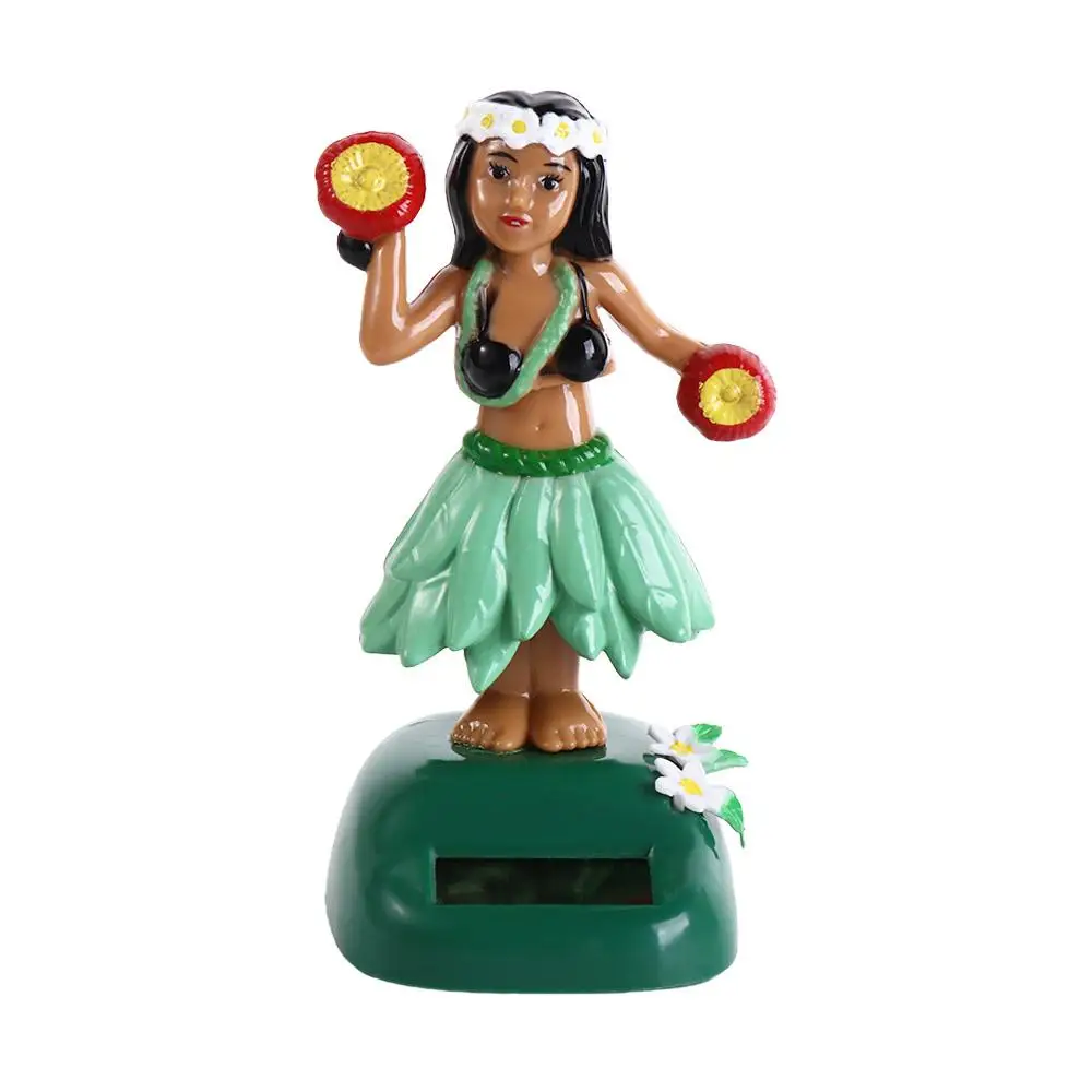 Toy Solar Powered Hula Dancer Swinging Bobble Shaking Head Doll Swinging Hawaiian Girl Solar Swinging Doll Dancing Hula Girl