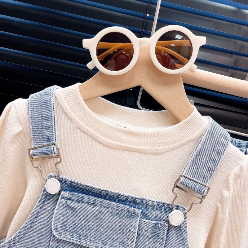 

Girls' Denim Suit Spring and Autumn Clothing2025New Fashionable Stylish Three-Piece Set for Girls