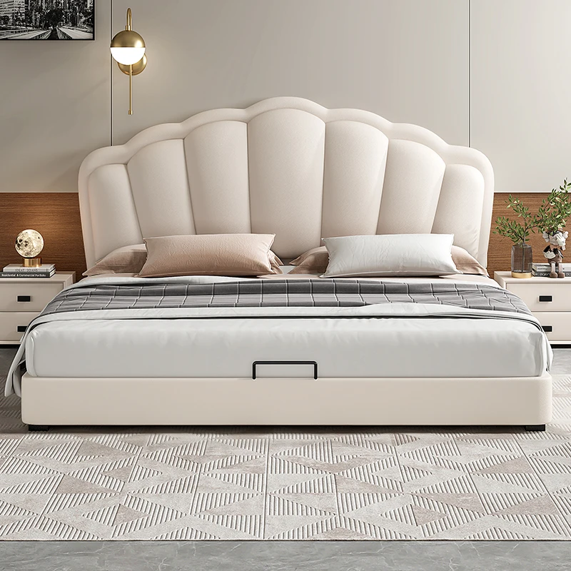 

Handles Aesthetic Bed Cabinets Upholstered Princess Storage Bed French Frame Lounge Mobili Per La Casa House Accessories