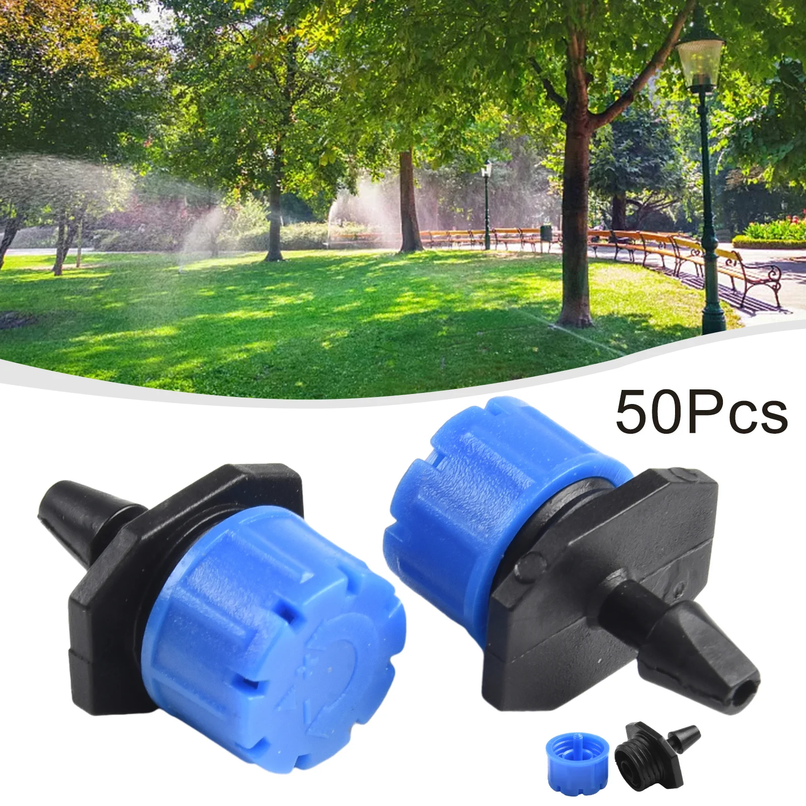 

50PCS Adjustable Irrigation Sprinkler Garden Drip Emitters Micro Spray Rotating Micro Drip Irrigation Sprinklers For Watering