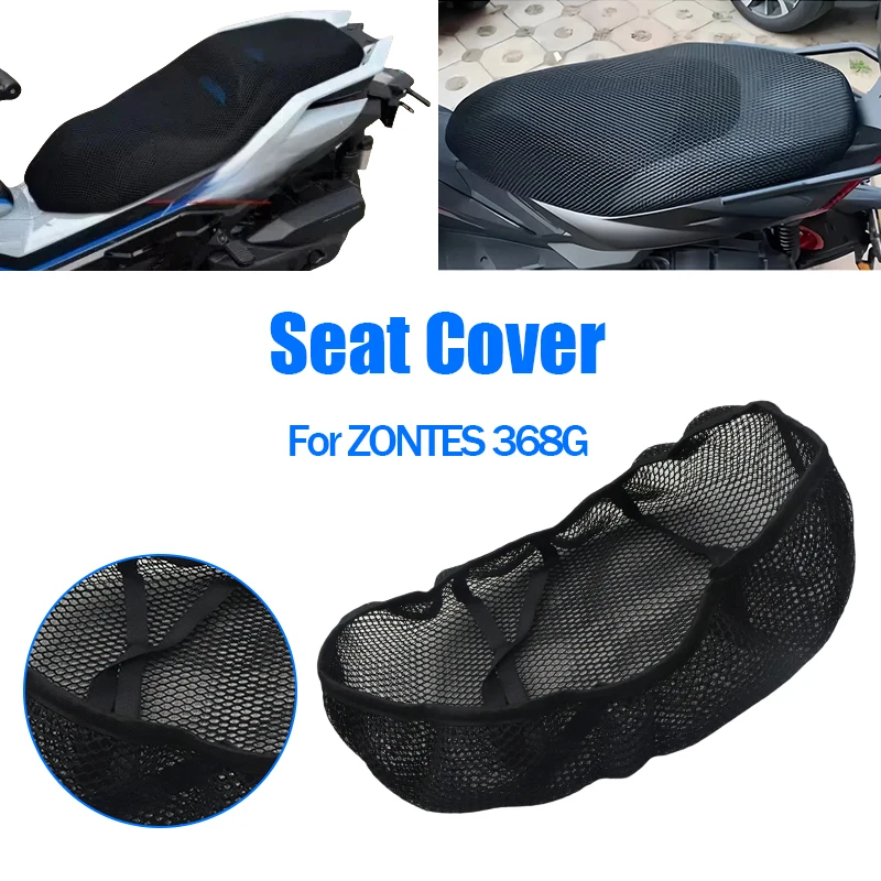 

For ZONTES 368G 3D Mesh Motorcycle Seat Cover Breathable Quick Dry Cushion Waterproof Sun Protection Anti Slip Saddle Cover