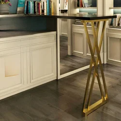 Pied de table à manger en fer métallique nordique, support d'île en acier inoxydable de luxe, support de vanité de bureau, accessoires à pied unique