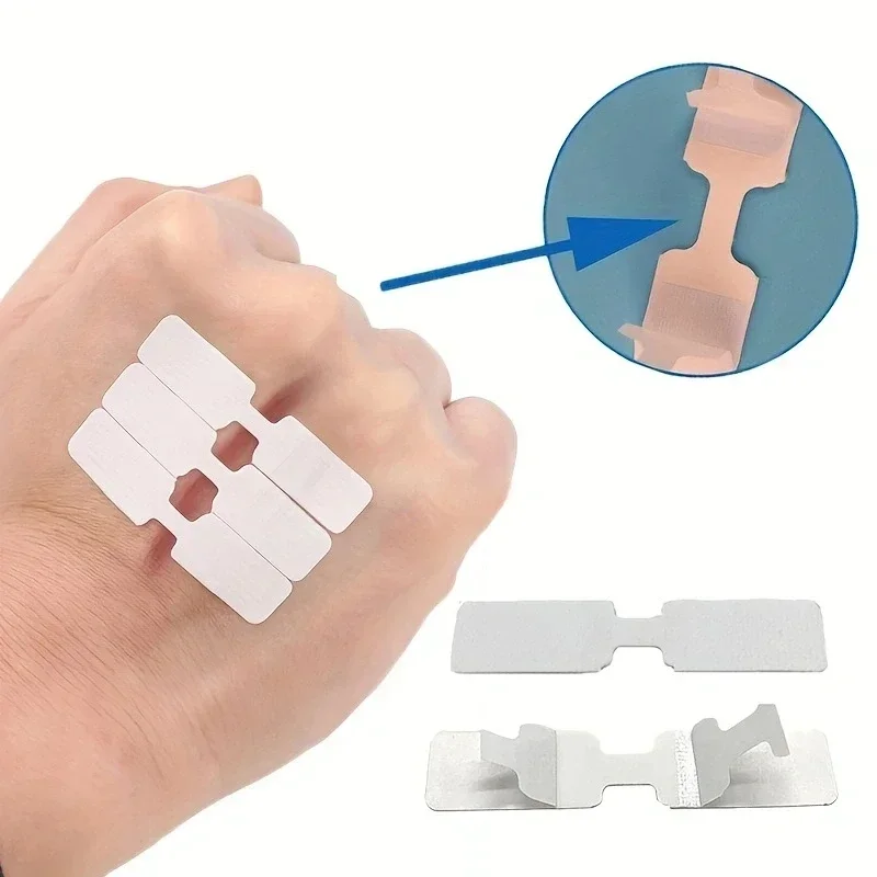 5Pcs Emergency Wound Closure Tape Breathable Portable Outdoor First Aid Adhesive Suture Strips for Quick Wound Repair & Bandage