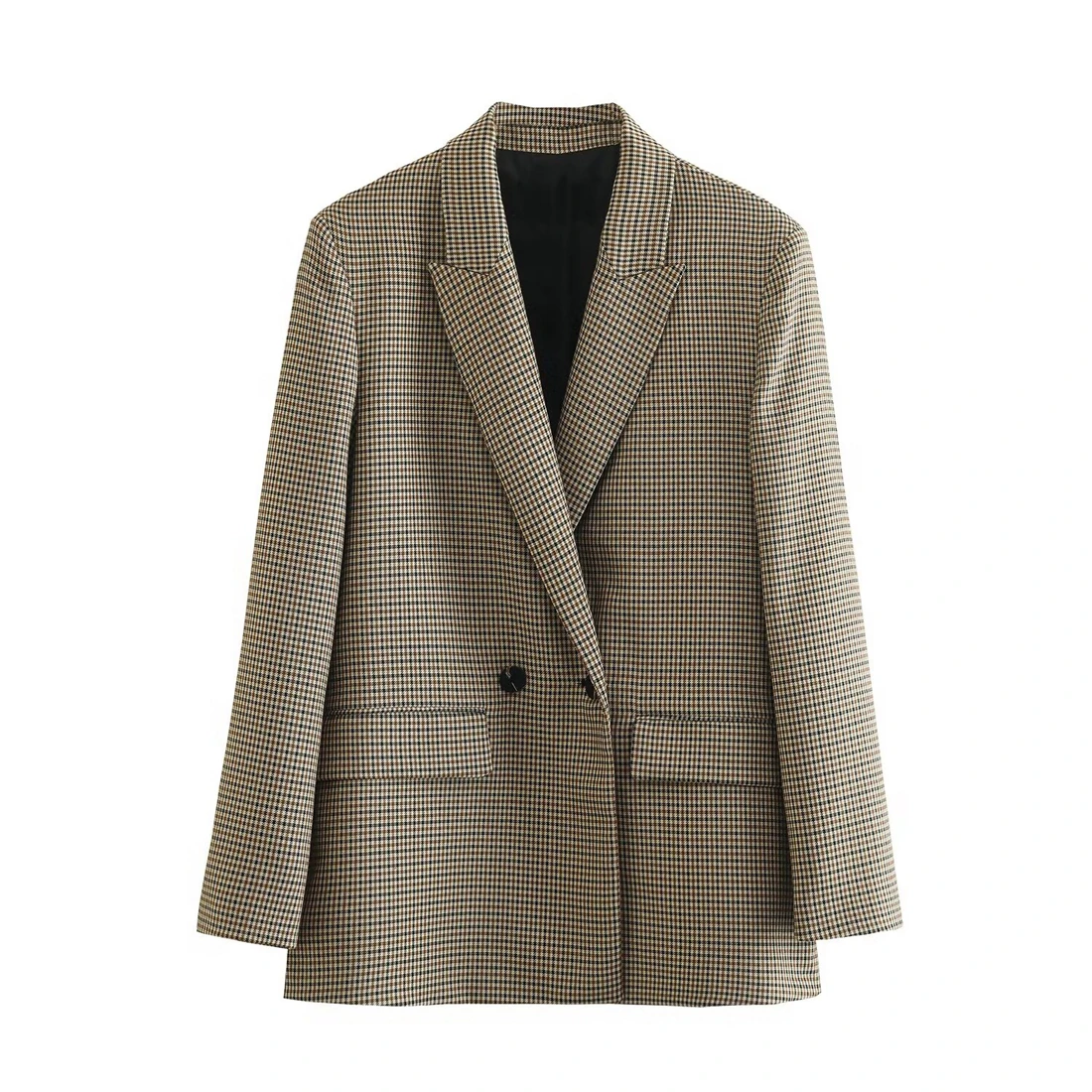Blazer oversize alla moda da donna doppiopetto stile a due bottoni disponibile in più colori per abiti eleganti