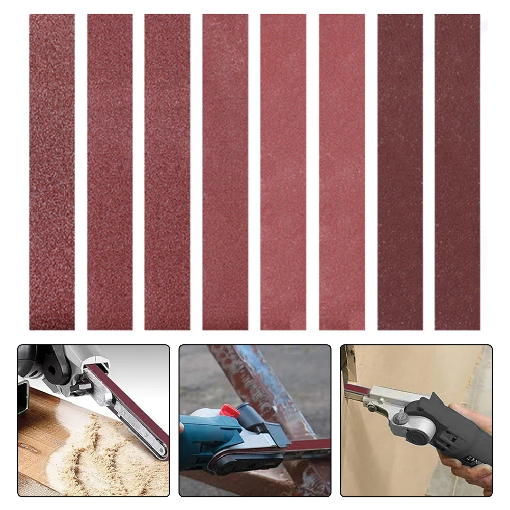 50PCS Sanding Belts 13x457mm For Belt Sander 40 To 600 Grit Assorted Set For Wood Metal Plastic Polishing And Grinding Tasks