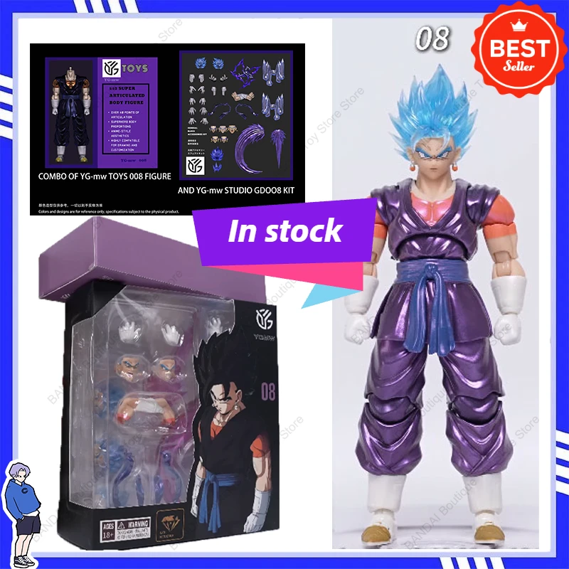 

YG-MW Studio OC Toys Super Saiyan Vegetto Action Figures Dragon Ball SHF Super Saiyan SSJ Vegetto Son Goku Vegeta 3.0 Body