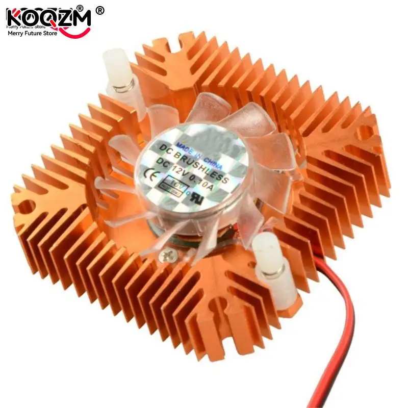 JETTING 55mm 2 PIN Aluminum Snowhite Cooling Fan Heatsink Cooler Fit For PC Computer CPU VGA Video Card VC899 P18 0.25