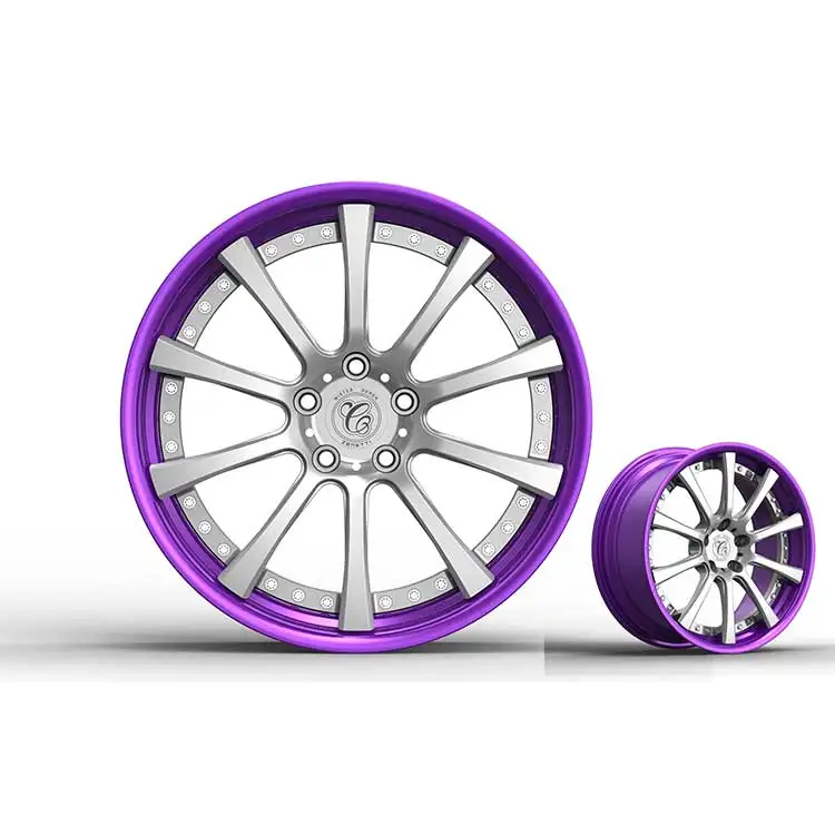 for Custom Colorful16/18/19/20/21/23 Inch 2 Piece Forged Wheels 5X112 5X120 Pentagram Shape Sport Aluminum Alloy Rim