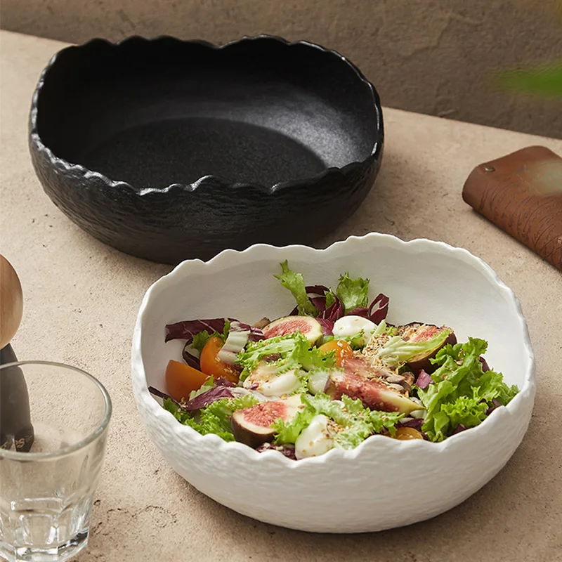 Irregular ceramics, frosted cold dishes, fruit salad bowls, creative Western style plates, steak plates, pasta plates