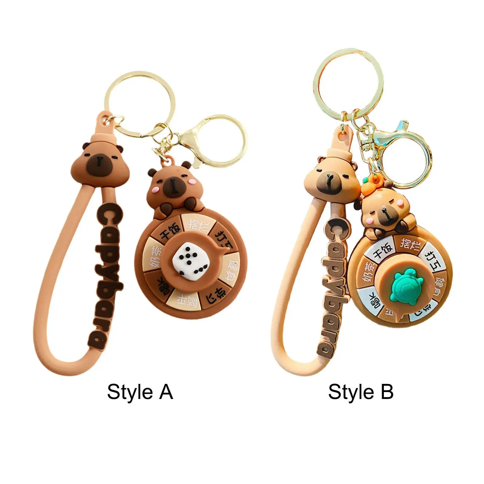 Capibara Keychain Decorative Handbag Key Bag Decoration Keyring Holder Key Chain for Traveling Women Tote Bag Gifts Birthday