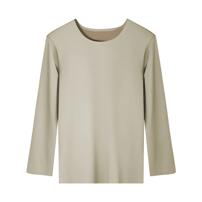 الرجال سلس ملابس اخلية حرارية الخريف والشتاء الرجال قطعة واحدة رقيقة 120 عدد الخريف قميص الرجال طويلة الأكمام قاعدة طبقة قميص #6