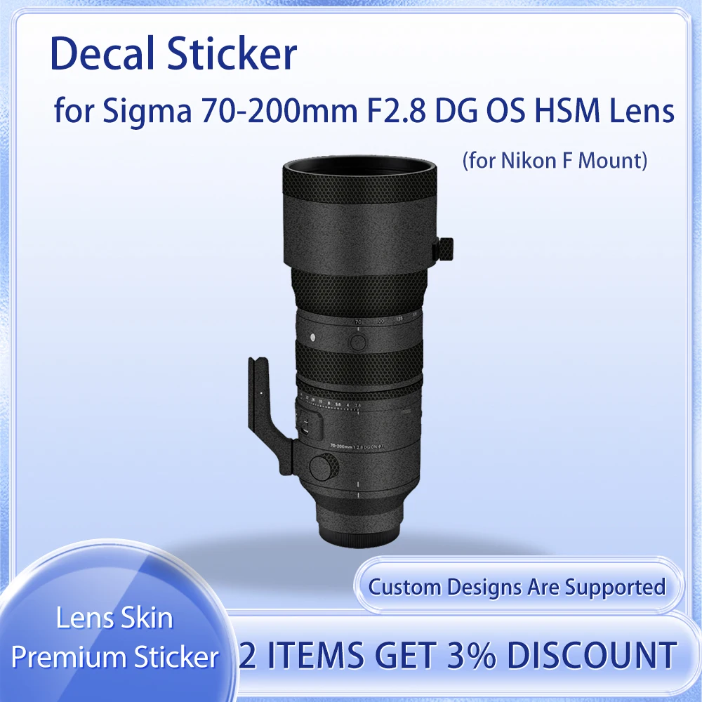 

Защитная пленка-наклейка (скин) для объектива Sigma 70-200mm F2.8 DG OS HSM с байонетом Nikon F