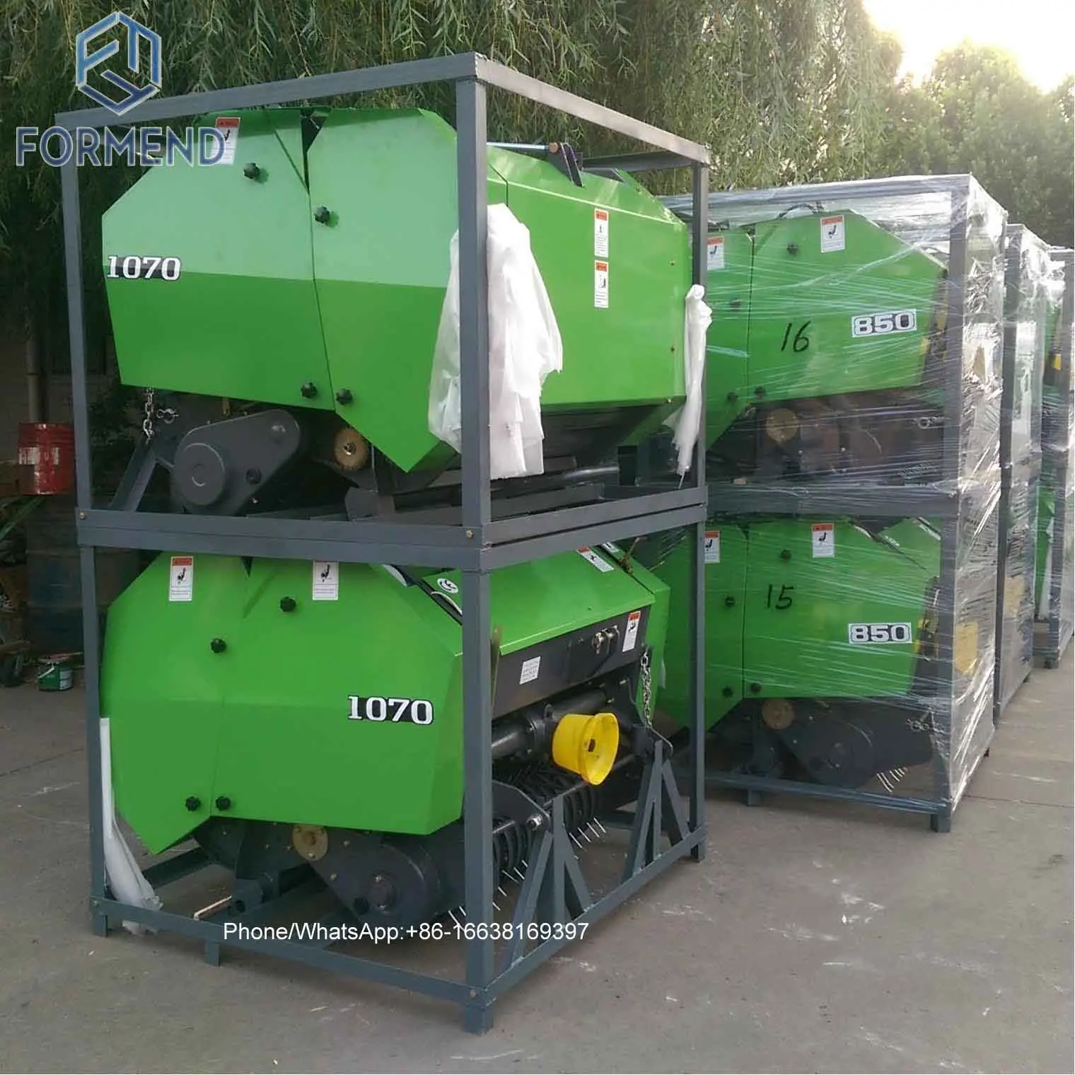 Fully Automatic Small Hay Baler Machine Grass Pressing and Bale Wrapping Machinery