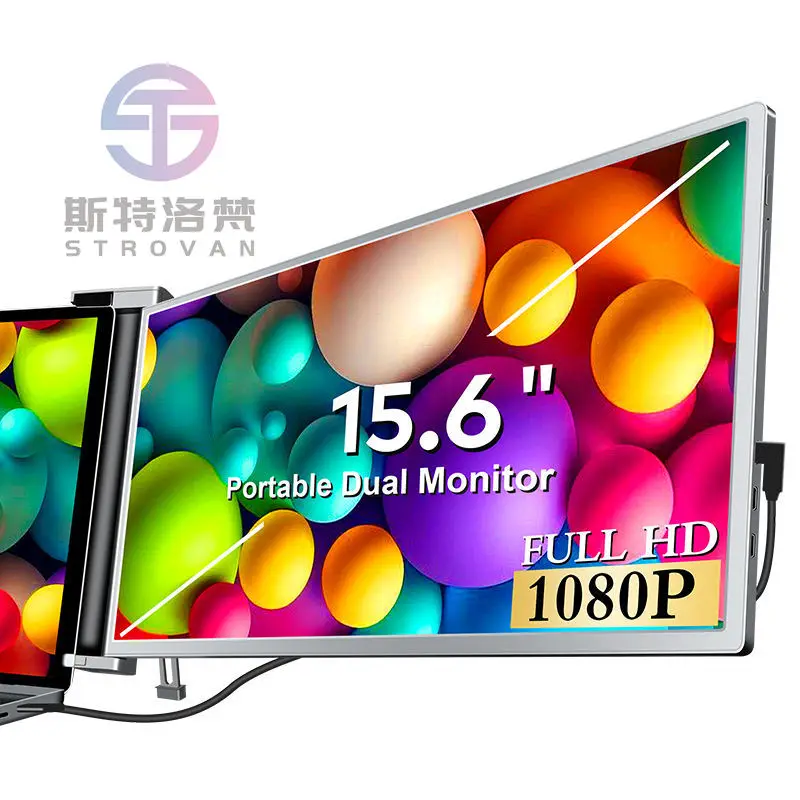 15.6 Inch Multi View HDR IPS Laptop Screen, USB-C HD Port Full HD LED Backlight Portable Display