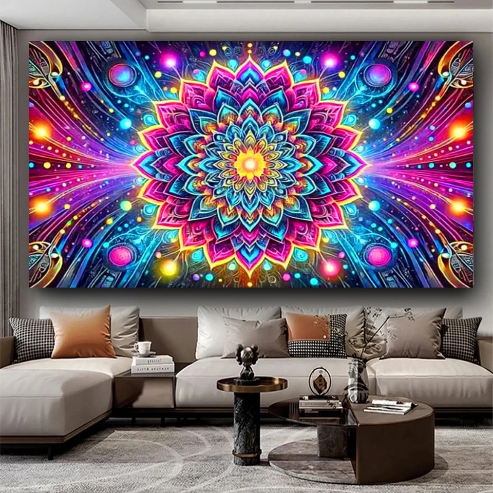 

Vibrant Fantasy Bohemian Mandala Starry Sky Diy Diamond Painting Full Round Diamond Art Mosaic Jewelry Cross Stitch Home Decor