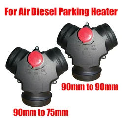 90mm To 75mm Valve Flap Adjustable Air Diesel Heater Vent Ducting T Branch Splitter Pipe Joiner Connector For Car Truck Camper