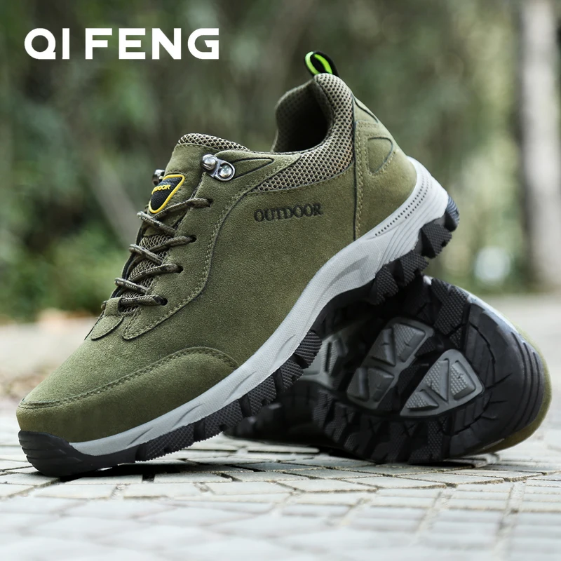 

2025 Men Classic Outdoor Sports Hiking Boots Mountain Climbing Shoes New Man Trekking Sneakers Wear Resisting Trekking Footwear