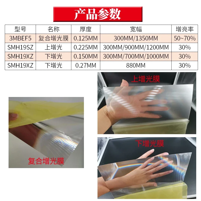 3M Prism Brightness Enhancement Film 3M BEF Composite Brightness Enhancement Film LCD Backlight Module Brightness Enhancement