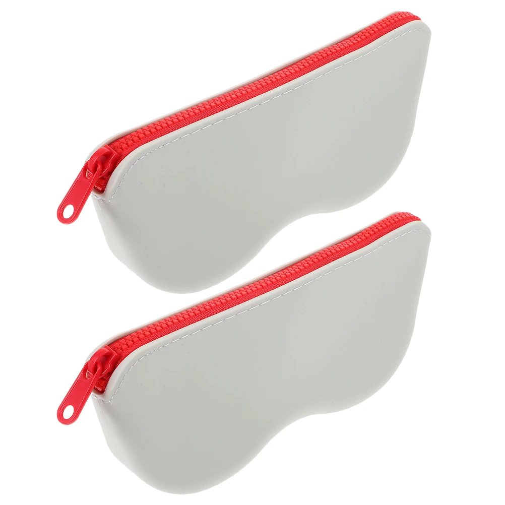 

2Pcs Glasses Foldable Silicone Eyeglass Cases For Women Zipper Bag Travel Sunglasses Pouch Storage Protective Eyewear
