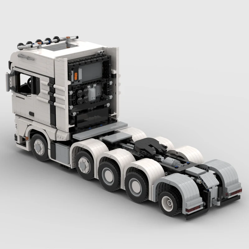 3388 قطعة MOC MANes TGX 10x4 شاحنة جرار الأبيض الثقيلة مركبة قسط لتقوم بها بنفسك نموذج اللبنات عيد ميلاد اللعب هدية