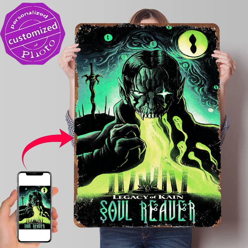 Legacy of Kain Soul Reaver Artwork Metal Poster Customized Wall Art Retro Vintage Tinplate Signs for Home Decor Accessories Room