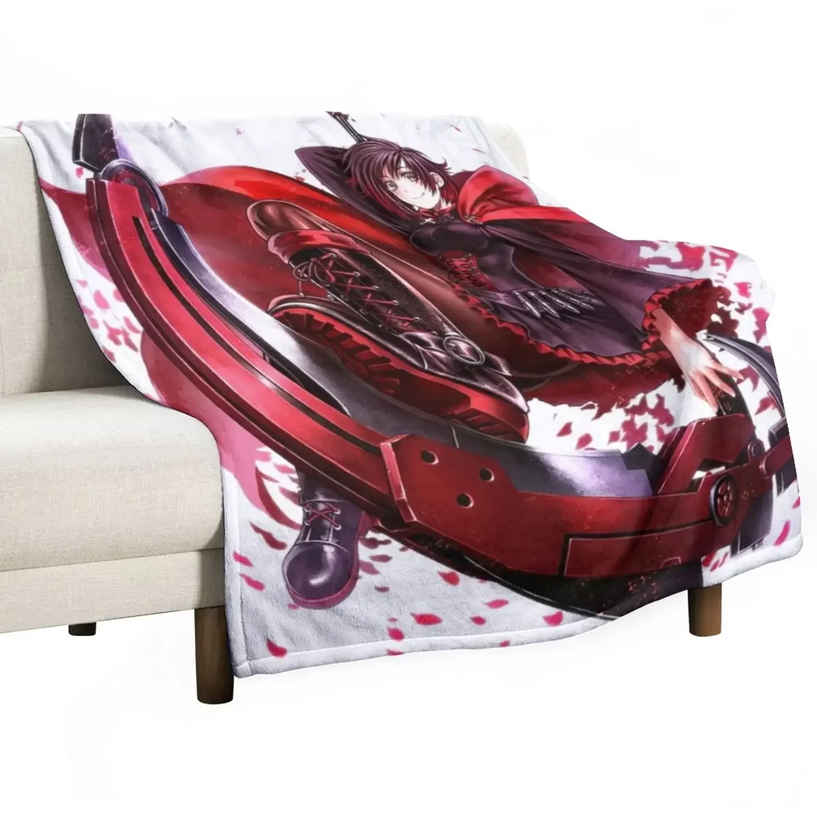 

Ruby Rose Throw Blanket Custom for winter Soft Plush Plaid Bed linens Blankets