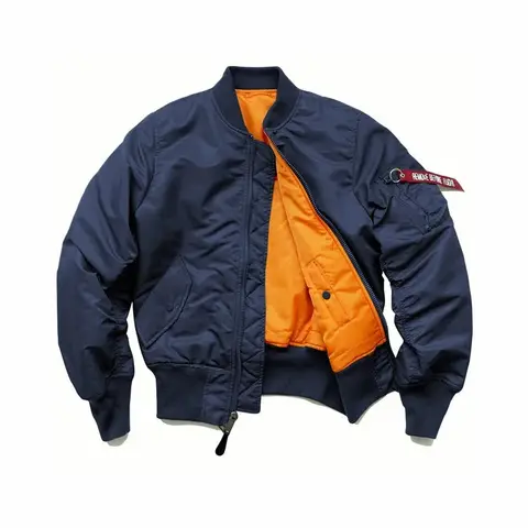 American Style Thickened Baseball Uniform Autumn Winter Army Green MA-1 Bomber Jacket Plus Size Stand Collar Work Jacket For