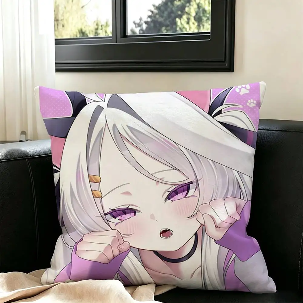 B-Blue Archive Sorasaki Hina  Pillow Case Square Double-Sided Sofa Cushion Cover Bedroom Bedside Pillow