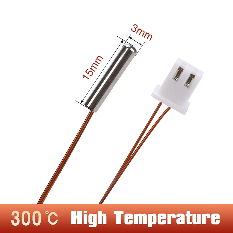 ترقية 100K NTC3950 الثرمستور Dumet سلك 3*15 مللي متر Catridge مستشعر درجة الحرارة العالية ل Voron CR6 SE التنين اليعسوب #2