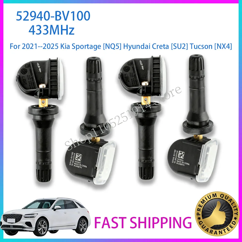 

TPMS Sensor 52940-BV100 For 2021 2022 2023 2024 2025 Kia Sportage [NQ5] Hyundai Creta [SU2] Tucson [NX4] TPMS 433MHz 52940-CG100