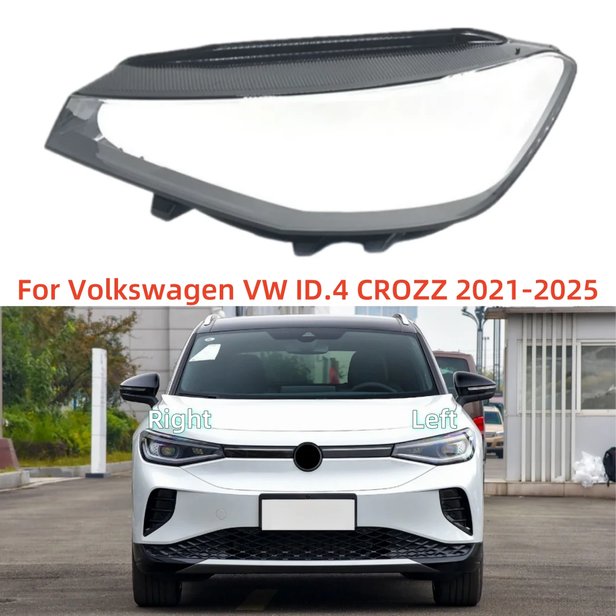

For Volkswagen VW ID.4 CROZZ 2021 2022 2023 2024 2025 Car Products Headlight Lights Glass Transparent Anti-UV And Anti-Aging