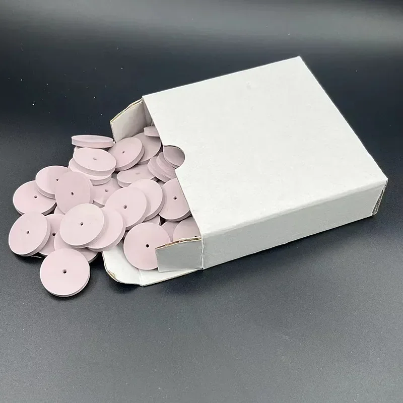 100 pçs/set polidores de borracha de silicone para materiais de laboratório dentário rodas de polimento dental burs