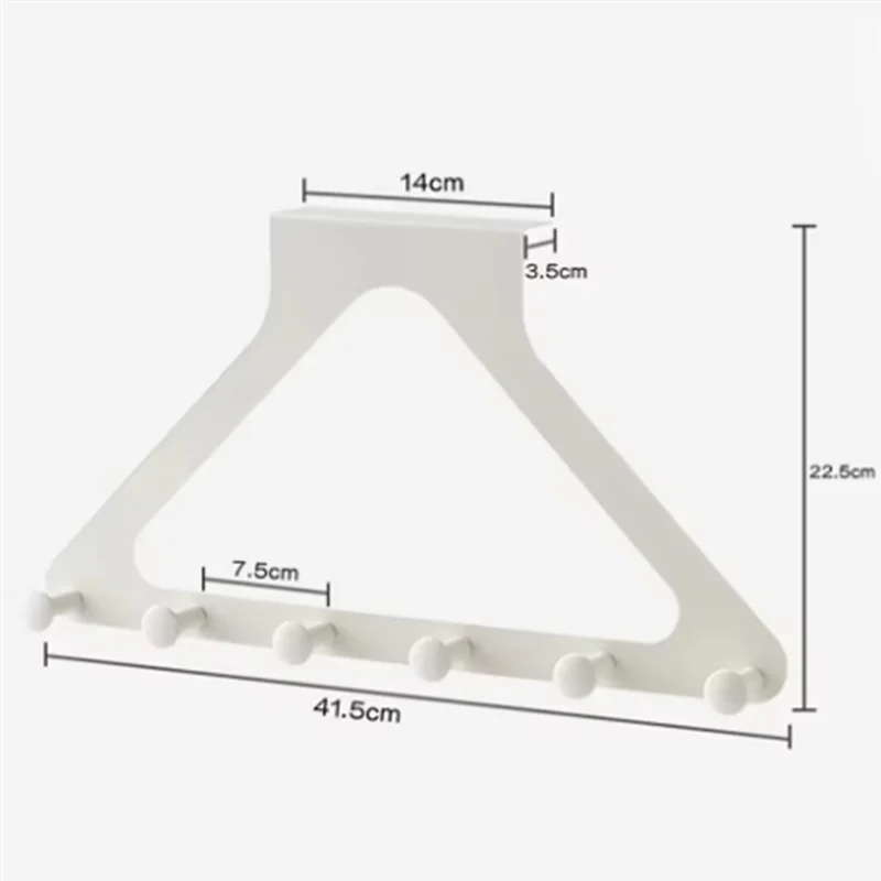 ABVA-Triangular Door Hook Wall Mounted, Punchfree, Traceless Hanger For Coats, Hats, Bags, And More