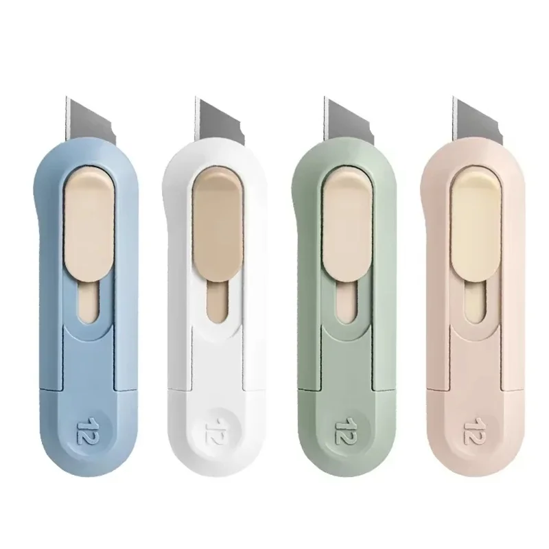 Cortador de cajas portátil, cuchillo retráctil multifuncional de calidad para oficina, papelería, suministros para el hogar, herramienta para manualidades hechas a mano