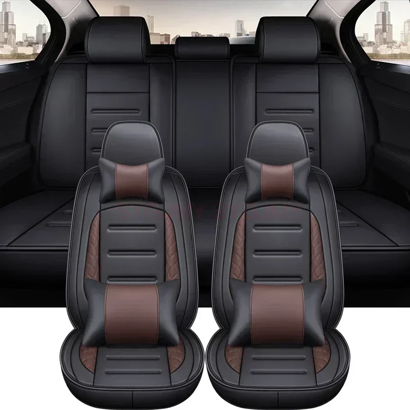 PU Leather 5 Seat Car Seat Cover for Fiat Tipo 500 Seat Leon MK2 Jeep Renegade Opel Vectra B Car Accessories