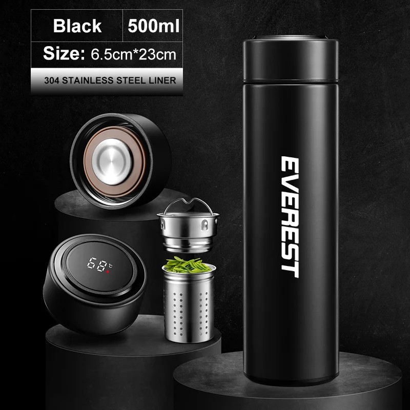 

For Ford Everest 316 Stainless Steel Thermos Cup 500ML Car Coffee Cup Tea Cup Customizable Text Pattern With Temperature Display