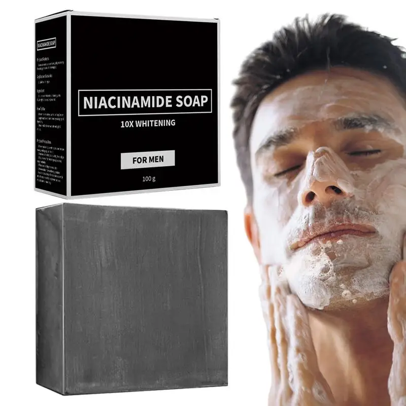 

Niacinamide Bamboo Charcoal Face Washing Soap Natural Black Charcoal Soap Deep Cleansing Pore Cleaner Gentle Charcoal Soap Bar