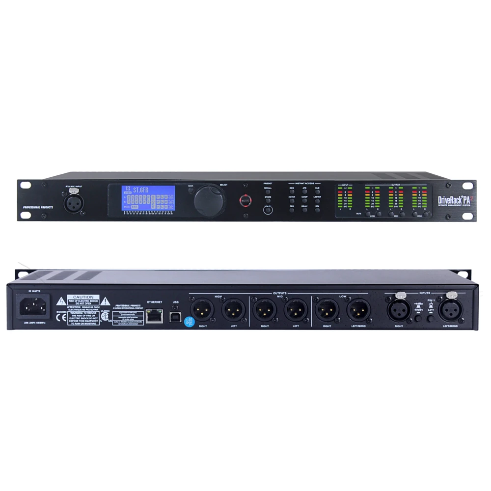 PA2 アドバンストオーディオマイクデジタル信号プロセッサクロスオーバー PA エフェクターグラフィックパラメトリック EQ ステージ機器 2 で 6 アウト