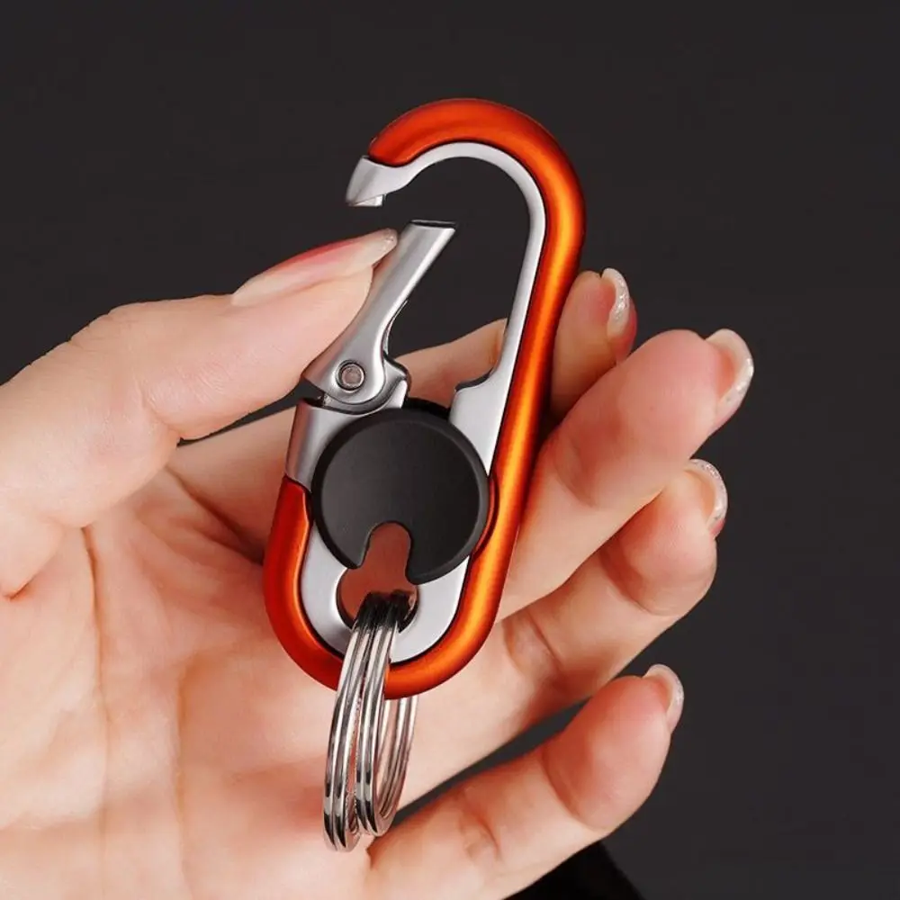 Fashion Business Car Key Ring Double Ring Buckle Keychain Accessories Tools Outdoor Carabiner for Men