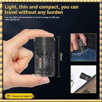 AA79 New V20 Keychain EDC LED Flashlight Rechargeable Magnetic Buzzer Work Light Type-C Magnetic Base Camping Lantern