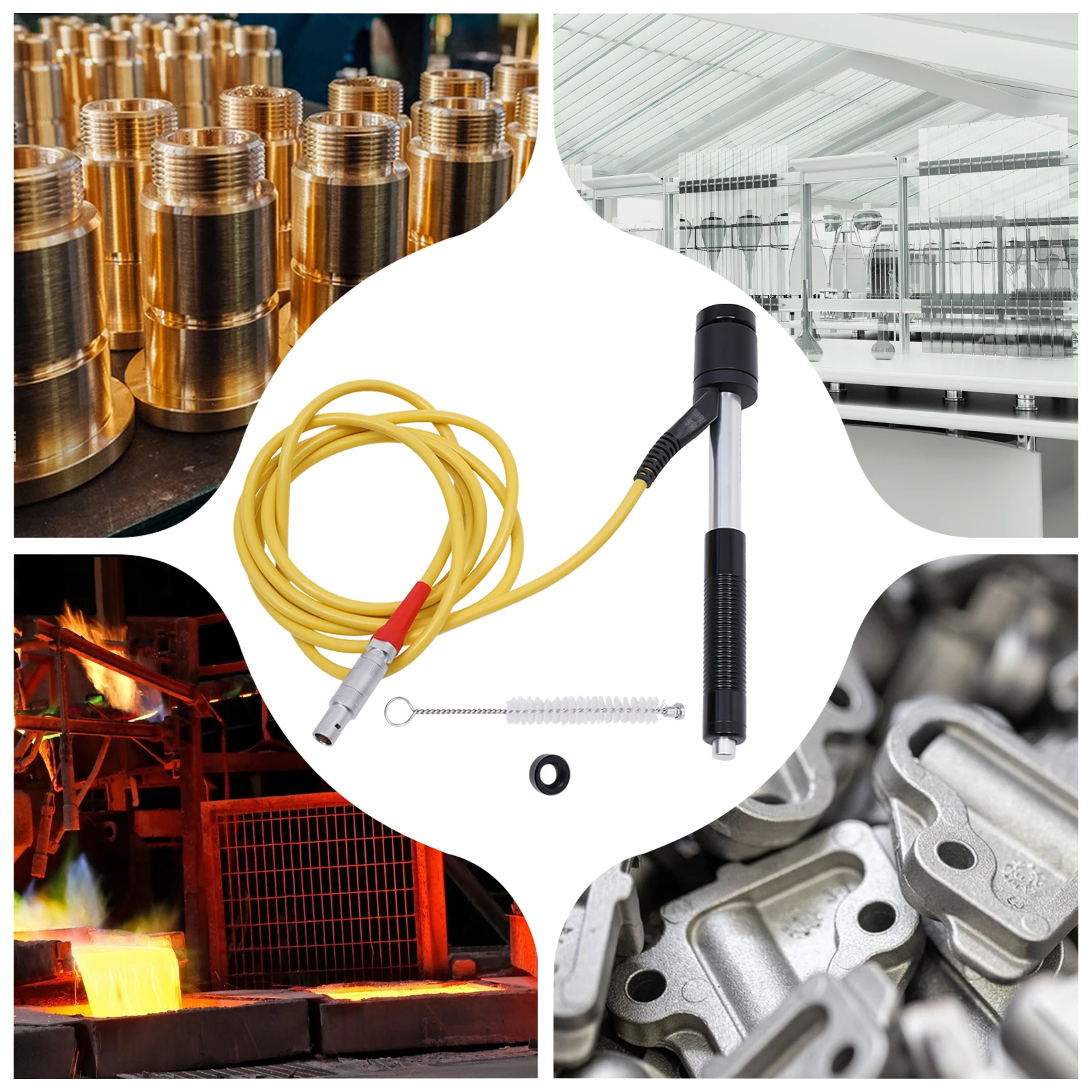 หัวบอลเหล็กทังสเตน 1600HV อุปกรณ์กระแทกแบบพกพาชนิด D สำหรับ 360 °   ชุดทดสอบความแข็งสำหรับการวิจัยวัสดุ