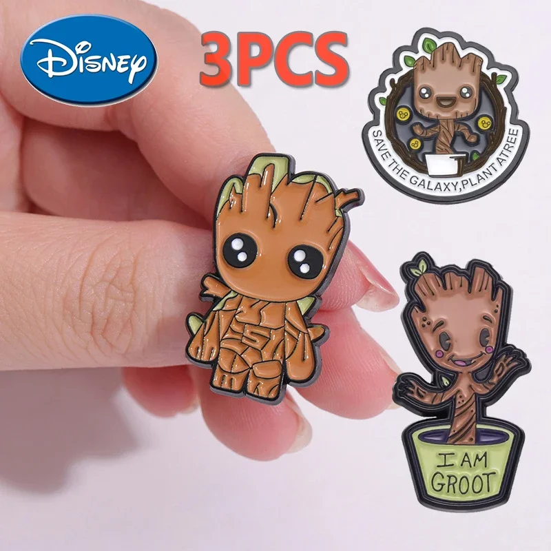 3-9 Pieces Marvel Cartoon Brooch Set Enamel Pins Anime Lapel Badge Spider-Man Deadpool Groot Iron Man Hulk Wholesale