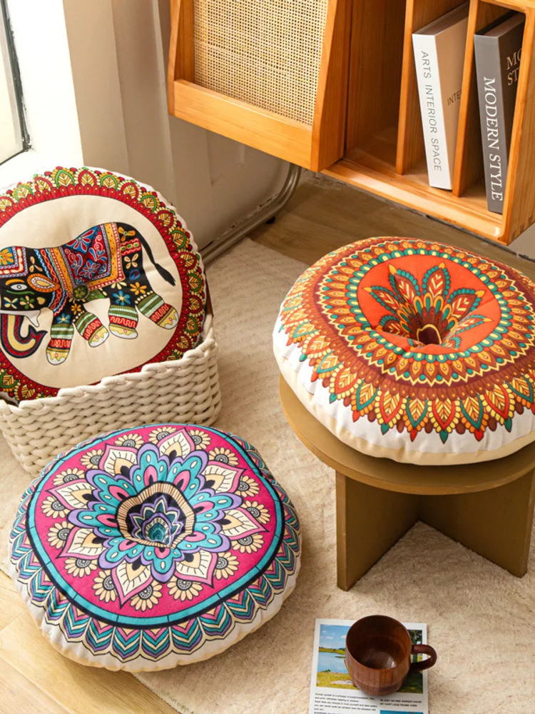 

Thickened Round Cushion Futon Tatami Mat Household Cotton and Linen Floor Chair Cushion Lazy People's Office Student Dormitory