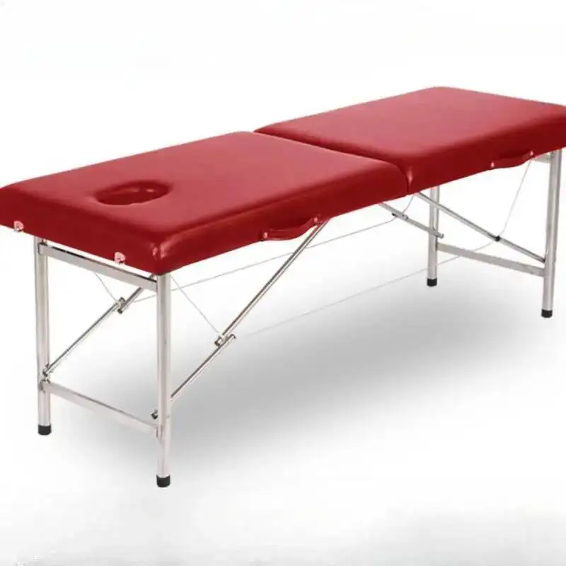 

Bed Tattoo Folding Medical Massage Beauty Portable Metal Bathroom Massage Table Home Comfort Lit Pliant Salon Furniture RR50MB