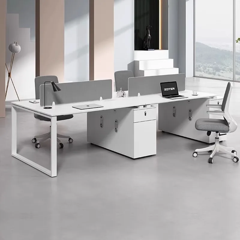 Office desk and chair combination simple modern office furniture staff table office screen workstation